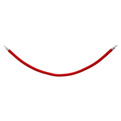 eLumen8 Chrome Barrier Rope, Red Velvet