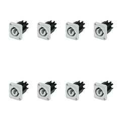 8x Neutrik Powercon Chassis NAC3MPB-1 B-Type Panel Mount (Grau)