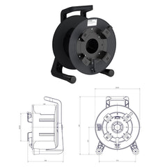 Schill Empty Cable Reel with Auxiliary Winder GT380.RM