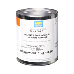Warnex 0131 Strukturfarbe schwarz 1 kg Warnex