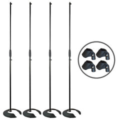 4x Thor MS002 Stackable Microphone Stands