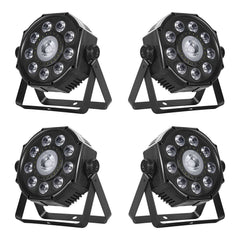 4x IMG Stageline PARL-7730 LED PAR Spot Light Effect 3in1 30W UV Strobe Disco DJ