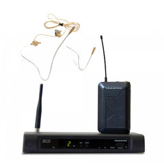 Trantec S4.10 Theater-Headset-System UHF CH38 inkl. SJ22 Beige Headset-Mikrofon