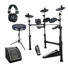 Carlsbro CSD100 Digital Drum Kit inkl. Verstärker, Sticks, Kopfhörer und Hocker