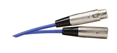 Standard 3 Pin XLR Plug to XLR Line Socket Microphone Lead 6m Blue