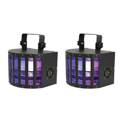 2x QTX Derby 9 LED Mehrfarbiger Lichteffekt inkl. Fernbedienung