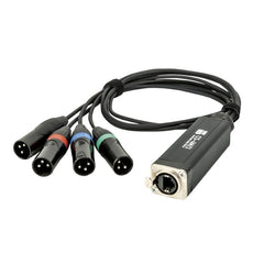Showgear CS-4M/3 4 Channel DMX Shuttle 3 Pole XLR - Male