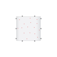 Panneau de piste de danse LEDJ White RGB Starlit 2 pieds x 2 pieds (4 côtés)