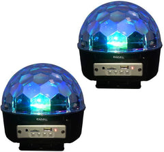 2x Ibiza Light Astro LED à piles effet de lumière Bluetooth éclairage fête Disco