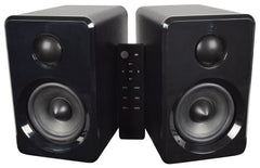 AV:Link Aktive Bluetooth-Regallautsprecher HiFi-Soundsystem Schwarz