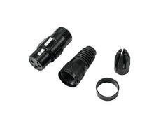 Prise XLR Omnitronic 3 broches, boîtier noir, 10X