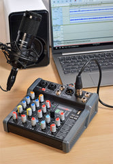 Citronic CMA-6 Compact Mixer 2 Mono + 2 Stereo with DSP USB Play/Record/PC and Bluetooth