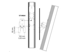 Support de montage mural directionnel FBT Vertus VT-W 604 pour FBT CLA 604 - Blanc