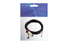 Omnitronic Adapterkabel 3,5 Klinke/2XLR(M) 1,5M Schwarz