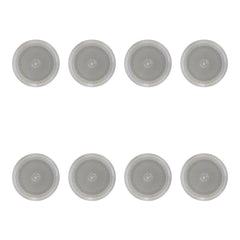 8x Pulse 6" 100V 6W Ceiling Speaker (White)