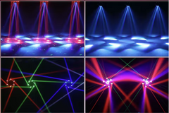 Thor LED 6 Head Moving Head Beam Light RGB Laser Strobe DJ Light Rotating