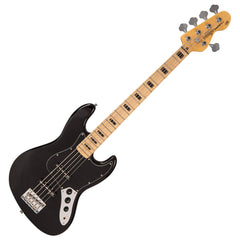 Vintage V49 5 String Coaster Series Bass Guitar - Gloss Black
