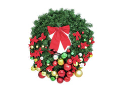 EUROPALMS Premium Fir Wreath, decorated, 90cm