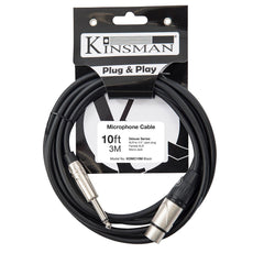 Kinsman Deluxe Mono Microphone Cable - 10ft