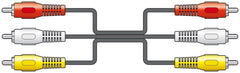 AV:Link 3 x Cinch-Stecker mit 3 x Cinch-Steckern, Kabel 5,0 m