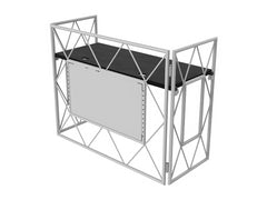 ULITMAX TrussBooth-WH Aluminium Truss DJ Booth TV Mount Bag (White Edition)