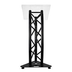 Global Truss F33 Curved Truss Lectern with Acrylic Top Black