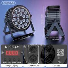 Thor LED Par RGBW 10 x 18W Slim Par Uplighter DMX