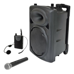 QTX QR10PA Portable PA System with VHF Wireless Neckband & Handheld Mic