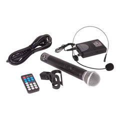 Ibiza Sound Tragbares, batteriebetriebenes Bluetooth-PA-System inkl. kabellosen Mikrofonen *B-Ware