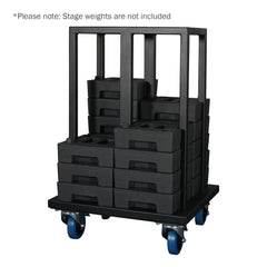 eLumen8 Stage Weight Trolley - Holds 24 x Stage Weight