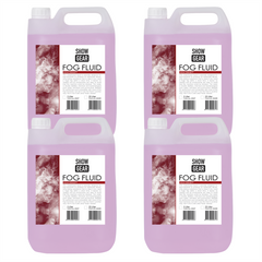 4x Showgear Fog Fluid 5L High Density Smoke Liquid Dense Thick Fog
