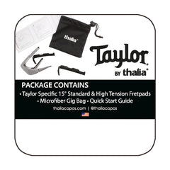 Thalia Taylor Black Chrome Finish Capo - 800 Series Element Fingerboard Marker
