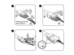 Contact d'alimentation pour bande LED Eurolite 3 broches 10 mm