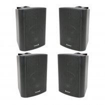 4x Adastra BC4V-B 100V 4" Haut-parleur de fond intérieur Noir Système de sonorisation