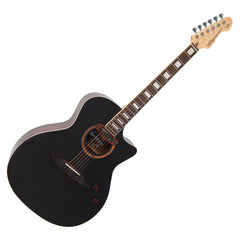Vintage REVO ELEKTRA Electro-Acoustic Guitars - Black Silk