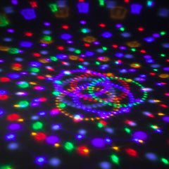 Soundsation CB-630 6 x 3 W LED-Kristallkugel-Licht mit neuem Muster, Spiegelkugel-Effekt, mit MP3-Player + Fernbedienung
