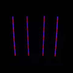 4x Intimidation ILLUMATUBE DJ LED Colour Stick Light Battery inc Remote Wifi App *B-STOCK*