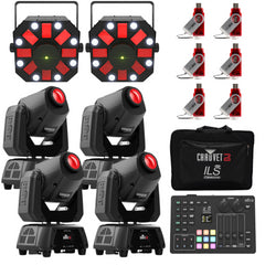 Chauvet DJ ILS Command Kit d'éclairage sans fil 4, comprenant 2x Swarm 5 FX + 4x Intimidator Spot 160 ILS