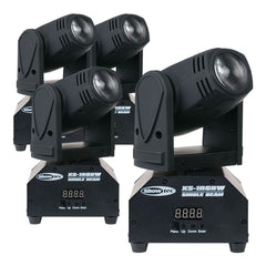 4x Showtec XS-1RGBW Mini Moving Head