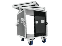 Roadinger Rack Profi Km 12U 55 cm mit Rollen