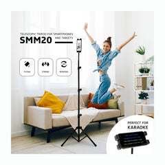 Ibiza SMM20 Telescopic Tripod with Gooseneck for Tablet inc Bag