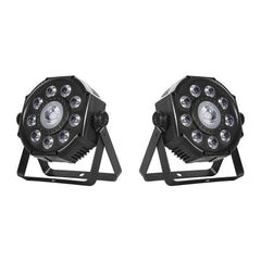 2x IMG Stageline PARL-7730 LED PAR Spot effet lumineux 3 en 1 30 W UV stroboscopique Disco DJ