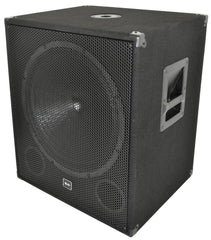 2 x QTX QT18SA Active Powered Subwoofer Bass Bin Speaker 1000w
