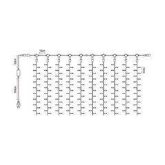 Showtec Rideau lumineux LED en caoutchouc WW 900 LEDS/36 LEDS/ficelle 3M