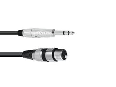 Omnitronic Adapterkabel XLR(F)/Klinke Stereo 2M Schwarz