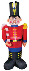 1.2m Inflatable Toy Soldier with Candy Cane Christmas Light Up Decoration