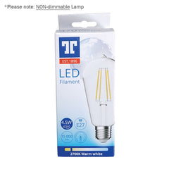 Tungsram 4,5 W LED klare ST64-Glühlampe, E27 2700 K (93115489)