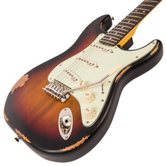 Vintage V6 Icon - Distressed Sunset Sunburst