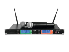 OMNITRONIC UHF-502 2-Channel Wireless Mic System 823-832MHz