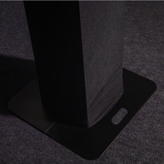 Plugger 2 x Height Adjustable Podium Black 106-195cm Totem inc Flightcase *B-STOCK*